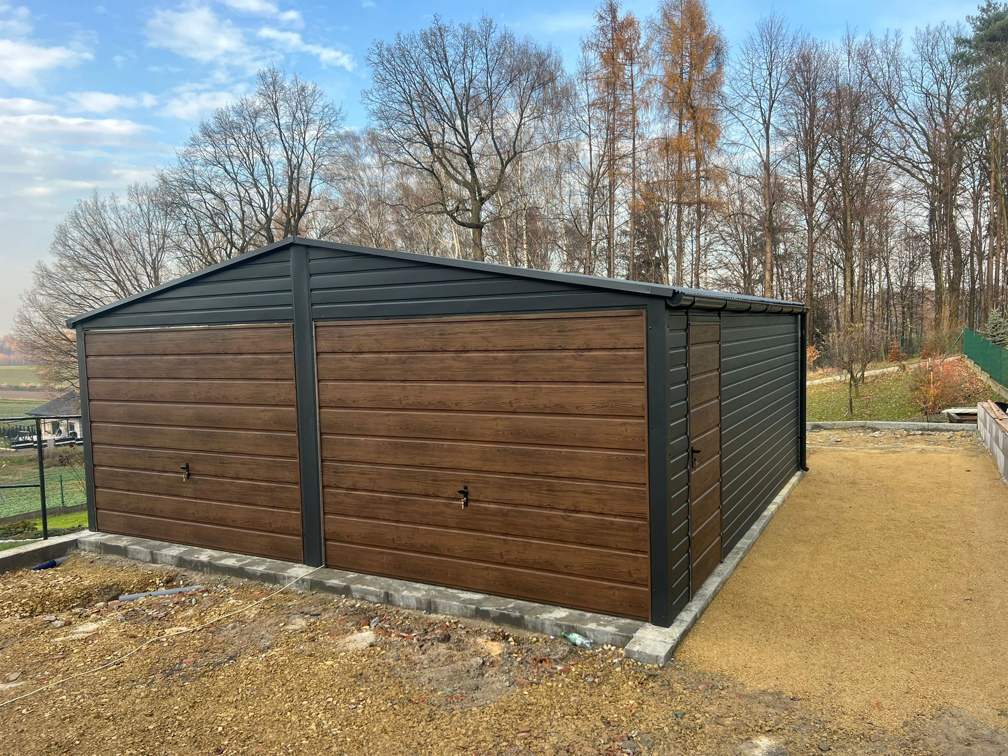 Garaż blaszany podwójny 6m x 6m