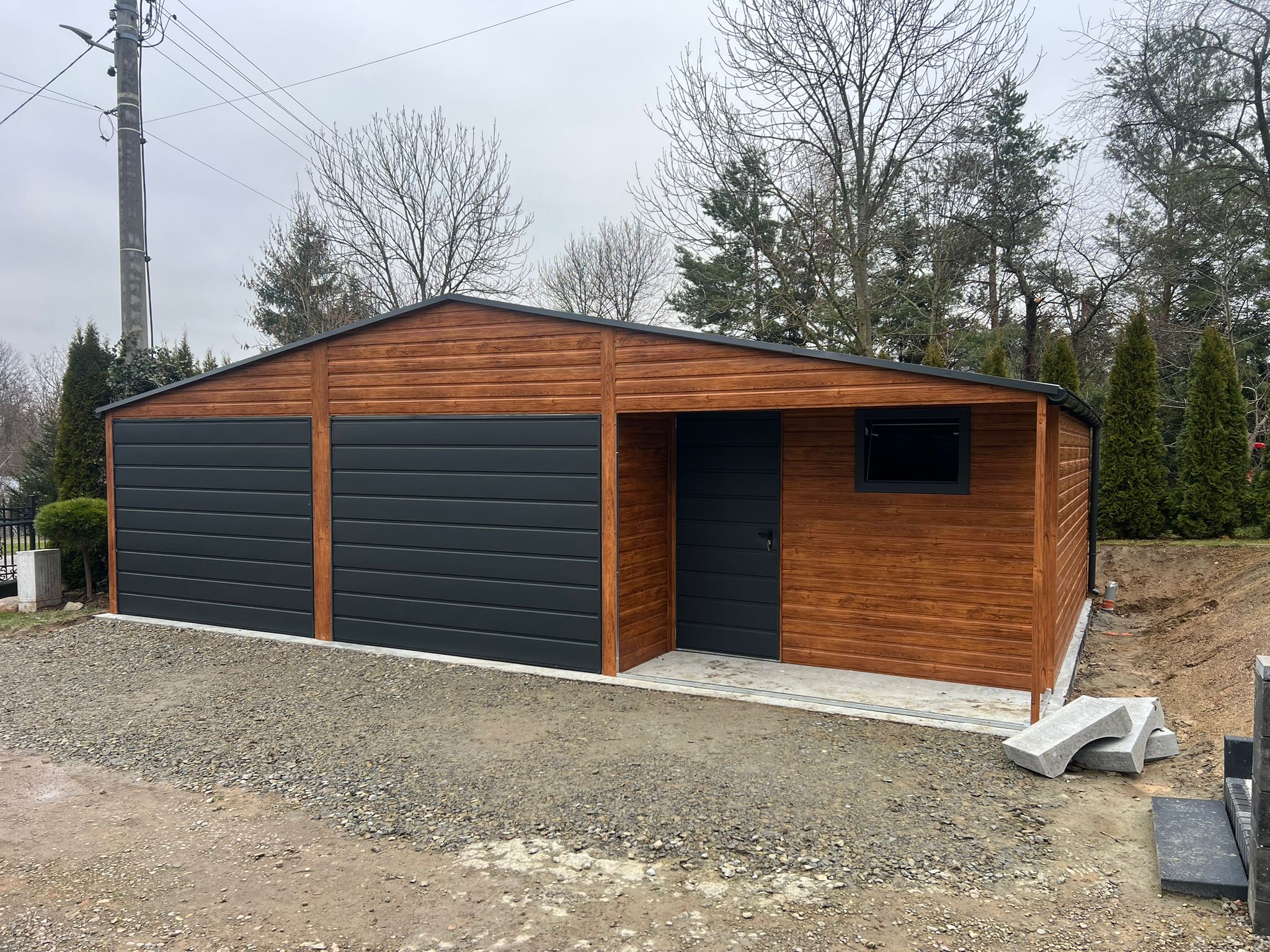 Garaż blaszany 9m x 6m + pom.gospodarcze